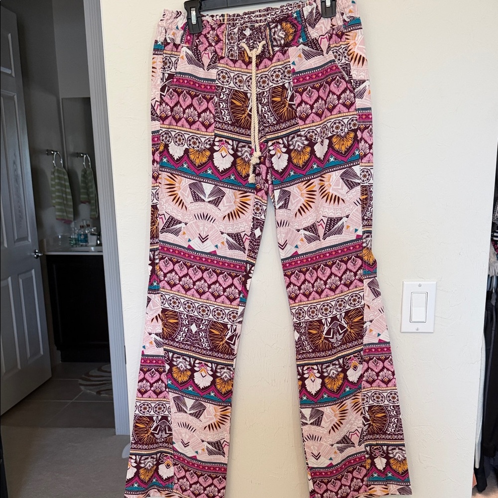 Roxy Bohemian Patterned Drawstring Pants
